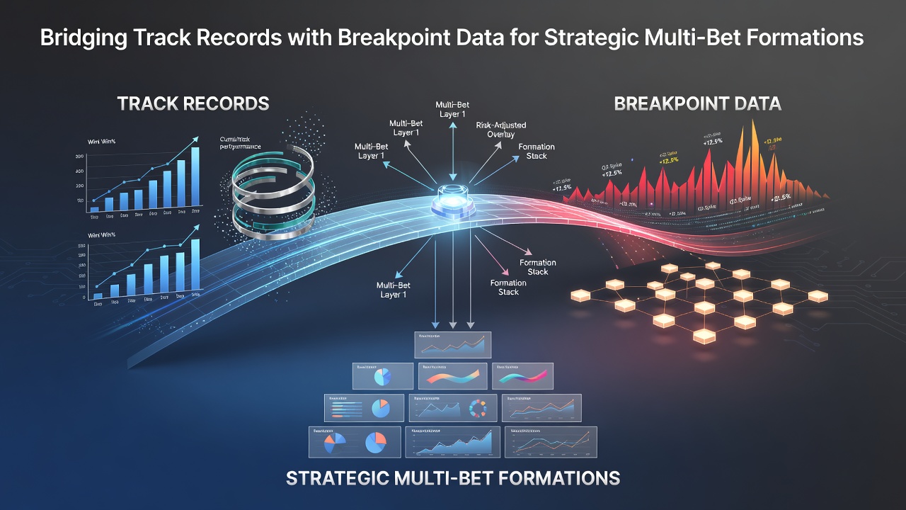 Horse racing track records displayed alongside tennis breakpoint statistics on analytical charts