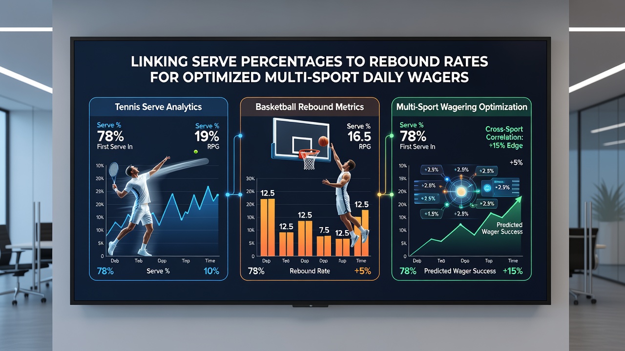 Data visualization chart showing serve percentage and rebound rate correlations