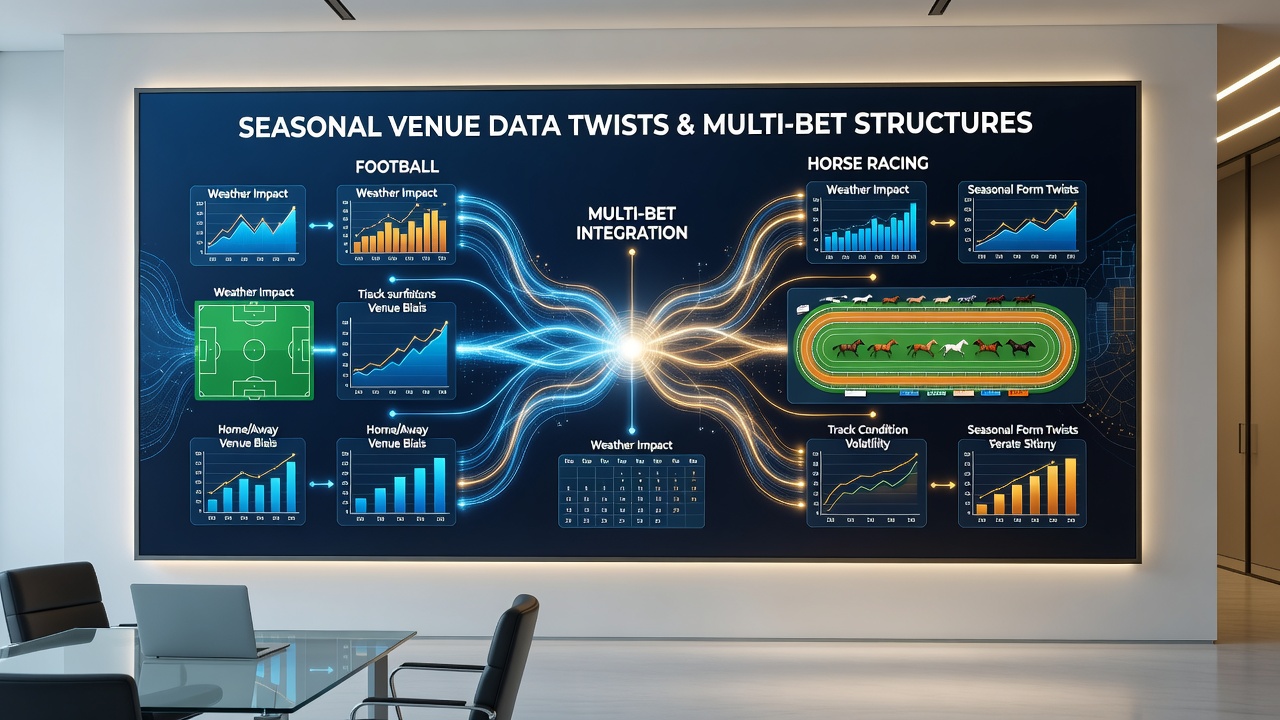 Data integration across seasonal venues for football and horse racing accumulators
